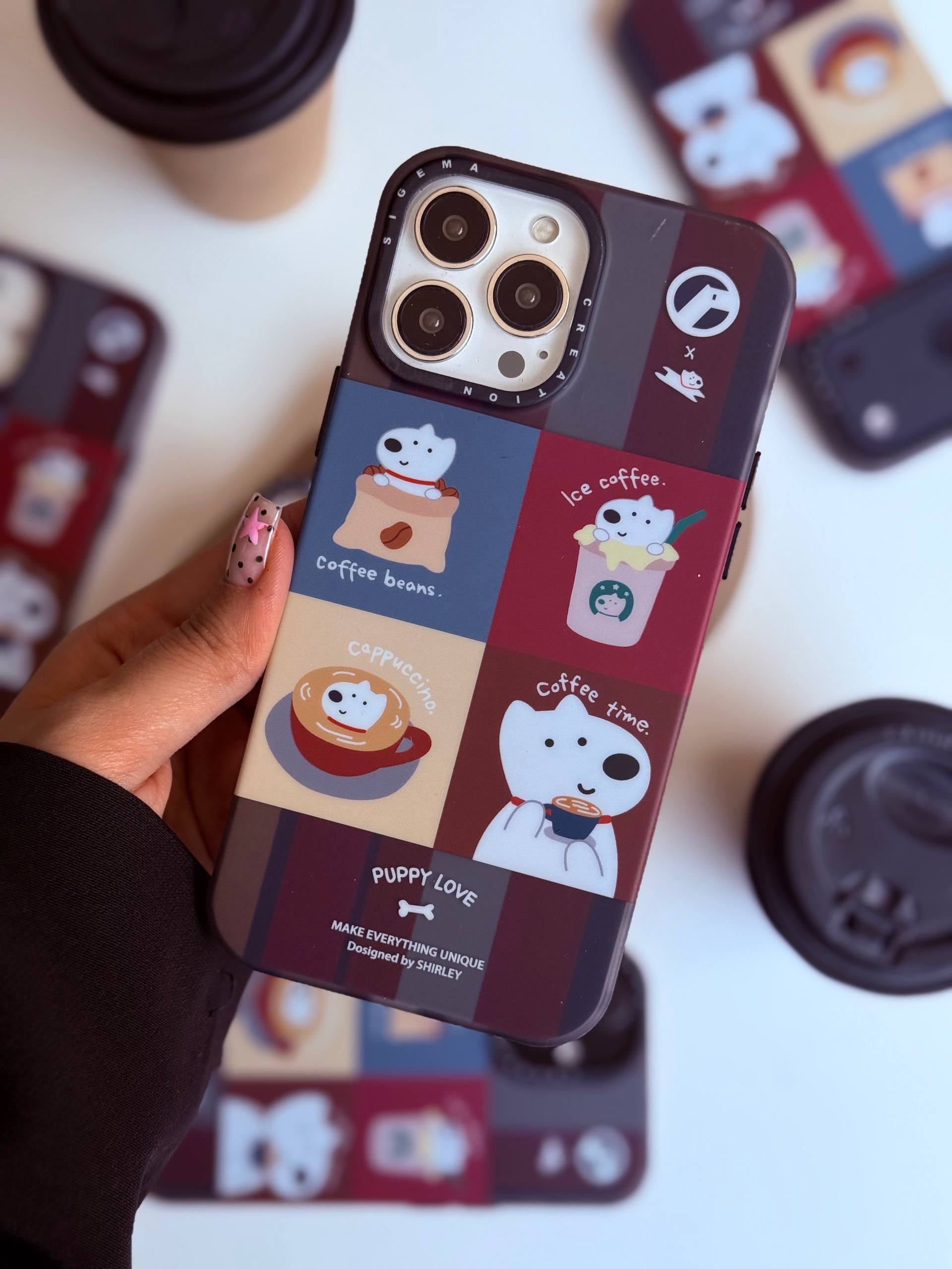 قاب گوشی Puppy Love Coffee