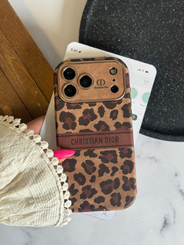قاب گوشی Dior Leopard Golden